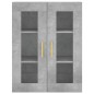 vidaXL Credenza Grigio Cemento 69,5x34x180 cm in Legno Multistrato vidaXL Credenza Grigio Cemento 69,5x34x180 cm in Legno Multistrato