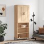 vidaXL Credenza Rovere Sonoma 69,5x34x180 cm in Legno Multistrato