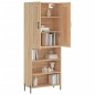 vidaXL Credenza Rovere Sonoma 69,5x34x180 cm in Legno Multistrato