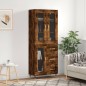 vidaXL Credenza Rovere Fumo 69,5x34x180 cm in Legno Multistrato vidaXL Credenza Rovere Fumo 69,5x34x180 cm in Legno Multistrato
