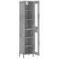 vidaXL Credenza Grigio Cemento 34,5x34x180 cm in Legno Multistrato vidaXL Credenza Grigio Cemento 34,5x34x180 cm in Legno Multistrato