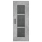vidaXL Credenza Grigio Cemento 34,5x34x180 cm in Legno Multistrato vidaXL Credenza Grigio Cemento 34,5x34x180 cm in Legno Multistrato