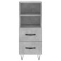 vidaXL Credenza Grigio Cemento 34,5x34x180 cm in Legno Multistrato vidaXL Credenza Grigio Cemento 34,5x34x180 cm in Legno Multistrato