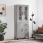 vidaXL Credenza Grigio Sonoma 69,5x34x180 cm in Legno Multistrato vidaXL Credenza Grigio Sonoma 69,5x34x180 cm in Legno Multistrato