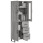 vidaXL Credenza Grigio Sonoma 69,5x34x180 cm in Legno Multistrato vidaXL Credenza Grigio Sonoma 69,5x34x180 cm in Legno Multistrato