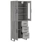 vidaXL Credenza Grigio Sonoma 69,5x34x180 cm in Legno Multistrato vidaXL Credenza Grigio Sonoma 69,5x34x180 cm in Legno Multistrato