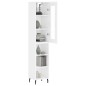 vidaXL Credenza 34,5x34x180 cm in Legno Multistrato Bianco Lucido vidaXL Credenza 34,5x34x180 cm in Legno Multistrato Bianco Lucido