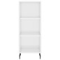 vidaXL Credenza 34,5x34x180 cm in Legno Multistrato Bianco Lucido vidaXL Credenza 34,5x34x180 cm in Legno Multistrato Bianco Lucido