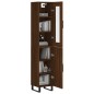 vidaXL Credenza Rovere Marrone 34,5x34x180 cm in Legno Multistrato vidaXL Credenza Rovere Marrone 34,5x34x180 cm in Legno Multistrato