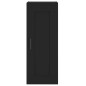 vidaXL Credenza Nera 34,5x34x180 cm in Legno Multistrato vidaXL Credenza Nera 34,5x34x180 cm in Legno Multistrato