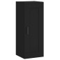 vidaXL Credenza Nera 34,5x34x180 cm in Legno Multistrato vidaXL Credenza Nera 34,5x34x180 cm in Legno Multistrato