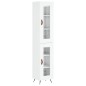 vidaXL Credenza 34,5x34x180 cm in Legno Multistrato Bianco Lucido vidaXL Credenza 34,5x34x180 cm in Legno Multistrato Bianco Lucido
