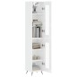 vidaXL Credenza 34,5x34x180 cm in Legno Multistrato Bianco Lucido vidaXL Credenza 34,5x34x180 cm in Legno Multistrato Bianco Lucido
