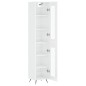 vidaXL Credenza 34,5x34x180 cm in Legno Multistrato Bianco Lucido vidaXL Credenza 34,5x34x180 cm in Legno Multistrato Bianco Lucido