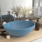 Lavandino Lusso Ovale Azzurro Opaco 40x33 cm in Ceramica Lavandino Lusso Ovale Azzurro Opaco 40x33 cm in Ceramica