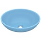 Lavandino Lusso Ovale Azzurro Opaco 40x33 cm in Ceramica Lavandino Lusso Ovale Azzurro Opaco 40x33 cm in Ceramica