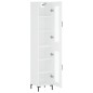 vidaXL Credenza Bianca 34,5x34x180 cm in Legno Multistrato vidaXL Credenza Bianca 34,5x34x180 cm in Legno Multistrato