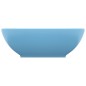 Lavandino Lusso Ovale Azzurro Opaco 40x33 cm in Ceramica Lavandino Lusso Ovale Azzurro Opaco 40x33 cm in Ceramica