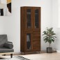 vidaXL Credenza Rovere Marrone 69,5x34x180 cm in Legno Multistrato vidaXL Credenza Rovere Marrone 69,5x34x180 cm in Legno Multistrato