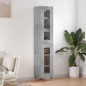 vidaXL Credenza Grigio Cemento 34,5x34x180 cm in Legno Multistrato vidaXL Credenza Grigio Cemento 34,5x34x180 cm in Legno Multistrato