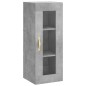 vidaXL Credenza Grigio Cemento 34,5x34x180 cm in Legno Multistrato vidaXL Credenza Grigio Cemento 34,5x34x180 cm in Legno Multistrato