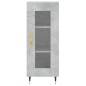 vidaXL Credenza Grigio Cemento 34,5x34x180 cm in Legno Multistrato vidaXL Credenza Grigio Cemento 34,5x34x180 cm in Legno Multistrato