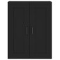 vidaXL Credenza Nera 69,5x34x180 cm in Legno Multistrato vidaXL Credenza Nera 69,5x34x180 cm in Legno Multistrato