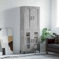 vidaXL Credenza Grigio Cemento 69,5x34x180 cm in Legno Multistrato vidaXL Credenza Grigio Cemento 69,5x34x180 cm in Legno Multistrato