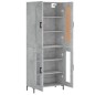 vidaXL Credenza Grigio Cemento 69,5x34x180 cm in Legno Multistrato vidaXL Credenza Grigio Cemento 69,5x34x180 cm in Legno Multistrato