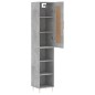vidaXL Credenza Grigio Cemento 34,5x34x180 cm in Legno Multistrato vidaXL Credenza Grigio Cemento 34,5x34x180 cm in Legno Multistrato
