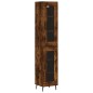 vidaXL Credenza Rovere Fumo 34,5x34x180 cm in Legno Multistrato vidaXL Credenza Rovere Fumo 34,5x34x180 cm in Legno Multistrato