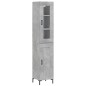 vidaXL Credenza Grigio Cemento 34,5x34x180 cm in Legno Multistrato vidaXL Credenza Grigio Cemento 34,5x34x180 cm in Legno Multistrato