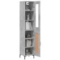 vidaXL Credenza Grigio Cemento 34,5x34x180 cm in Legno Multistrato vidaXL Credenza Grigio Cemento 34,5x34x180 cm in Legno Multistrato