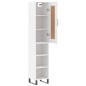 vidaXL Credenza Bianca 34,5x34x180 cm in Legno Multistrato vidaXL Credenza Bianca 34,5x34x180 cm in Legno Multistrato