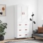 vidaXL Credenza Bianca 69,5x34x180 cm in Legno Multistrato vidaXL Credenza Bianca 69,5x34x180 cm in Legno Multistrato