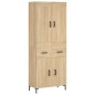 vidaXL Credenza Rovere Sonoma 69,5x34x180 cm in Legno Multistrato vidaXL Credenza Rovere Sonoma 69,5x34x180 cm in Legno Multistrato
