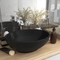 Lavandino Lusso Ovale Nero Opaco 40x33 cm in Ceramica Lavandino Lusso Ovale Nero Opaco 40x33 cm in Ceramica