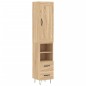 vidaXL Credenza Rovere Sonoma 34,5x34x180 cm in Legno Multistrato