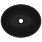 Lavandino Lusso Ovale Nero Opaco 40x33 cm in Ceramica Lavandino Lusso Ovale Nero Opaco 40x33 cm in Ceramica