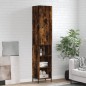 vidaXL Credenza Rovere Fumo 34,5x34x180 cm in Legno Multistrato vidaXL Credenza Rovere Fumo 34,5x34x180 cm in Legno Multistrato