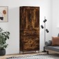 vidaXL Credenza Rovere Fumo 69,5x34x180 cm in Legno Multistrato vidaXL Credenza Rovere Fumo 69,5x34x180 cm in Legno Multistrato