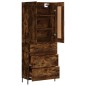 vidaXL Credenza Rovere Fumo 69,5x34x180 cm in Legno Multistrato vidaXL Credenza Rovere Fumo 69,5x34x180 cm in Legno Multistrato