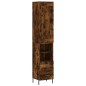 vidaXL Credenza Rovere Fumo 34,5x34x180 cm in Legno Multistrato