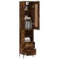 vidaXL Credenza Rovere Fumo 34,5x34x180 cm in Legno Multistrato