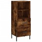 vidaXL Credenza Rovere Fumo 34,5x34x180 cm in Legno Multistrato
