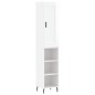 vidaXL Credenza 34,5x34x180 cm in Legno Multistrato Bianco Lucido vidaXL Credenza 34,5x34x180 cm in Legno Multistrato Bianco Lucido