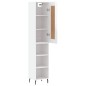 vidaXL Credenza 34,5x34x180 cm in Legno Multistrato Bianco Lucido vidaXL Credenza 34,5x34x180 cm in Legno Multistrato Bianco Lucido