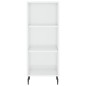 vidaXL Credenza 34,5x34x180 cm in Legno Multistrato Bianco Lucido vidaXL Credenza 34,5x34x180 cm in Legno Multistrato Bianco Lucido