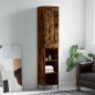 vidaXL Credenza Rovere Fumo 34,5x34x180 cm in Legno Multistrato vidaXL Credenza Rovere Fumo 34,5x34x180 cm in Legno Multistrato
