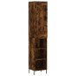 vidaXL Credenza Rovere Fumo 34,5x34x180 cm in Legno Multistrato vidaXL Credenza Rovere Fumo 34,5x34x180 cm in Legno Multistrato
